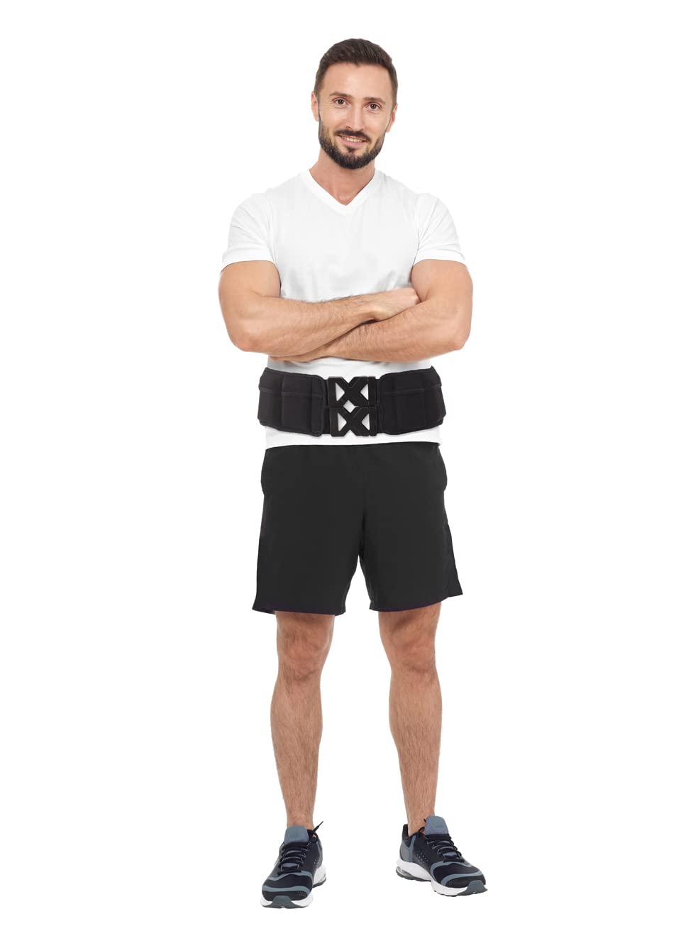 Obciążony pas fitness – chodzenie, bieganie, pas treningowy z regulowanymi ciężarami do 4,5 kg, technologia chłodzenia, uniseks