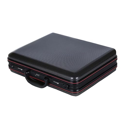 Baxi&barna Hard Shell Briefcase, Business Document Box, 20 Inch, Black, Multiple Compartments, Professional Storage Case