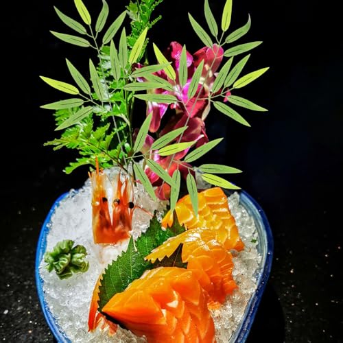 Juego 10 hojas decorativas estilo japonés para sushi miniatura 5
