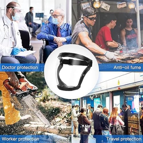 Image of Safety Face Shields Powerful- Bubble Face Shield helmet,Anti-Fog Full Face Shield Upgraded, Impact & Wind Resistant Cycling Mask High-Performance Cleaning Agent for Kitchen (FACE SHILD)