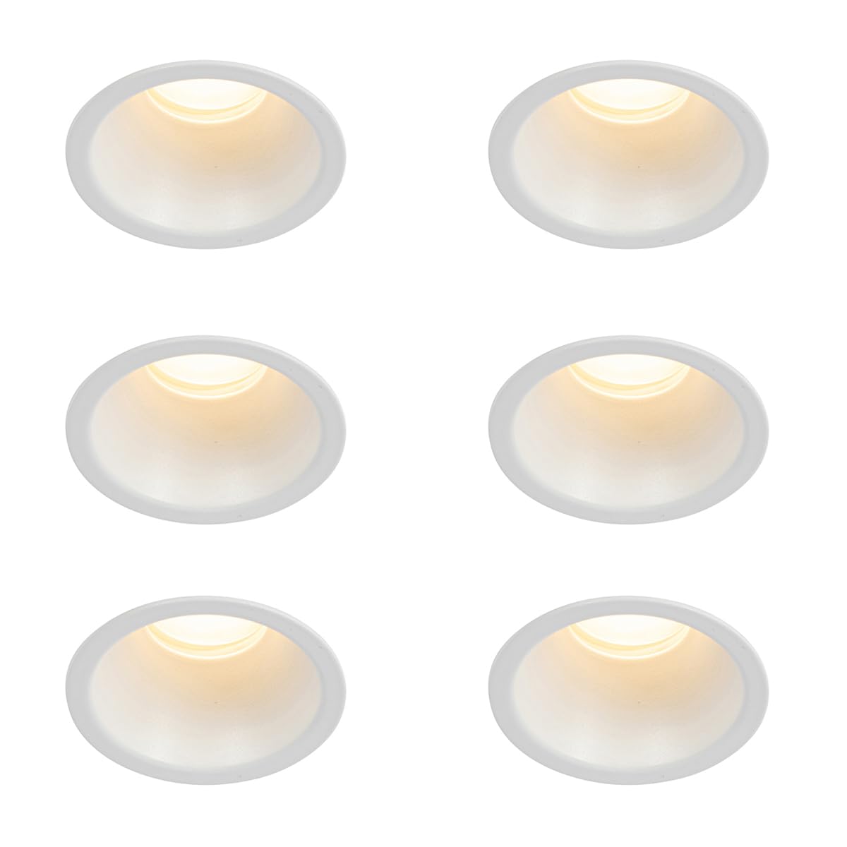 Qazqa Moderno Set de 6 focos empotrables blancos GU10 35 mm IP44 - Dept Aluminio Redonda Adecuado para LED Max. 6 x 50 Watt