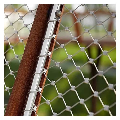 DTVEW Flexible Cable de Malla de Acero Inoxidable, Malla de Cable de Balaustrada por Escalera, 5cm/1,5mm Cerca Anticaída de Gran Altitud Valla de Jardín(0.6x10m)