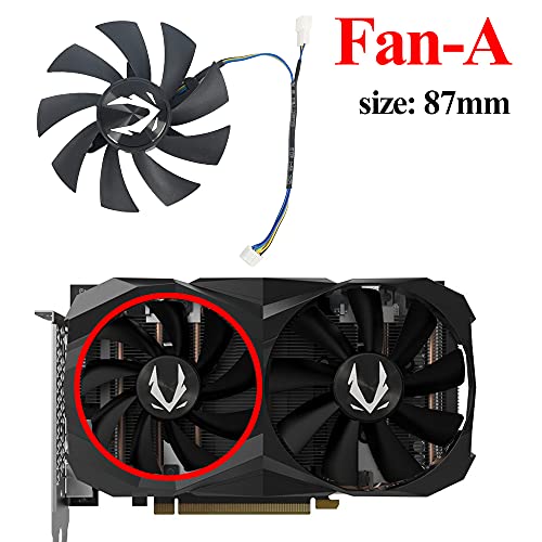 Image of Fan Replacement Cooler for Zotac RTX 2060, 87mm, 100mm Fans, Compatible with ZT-T20600K-10M, Desktop