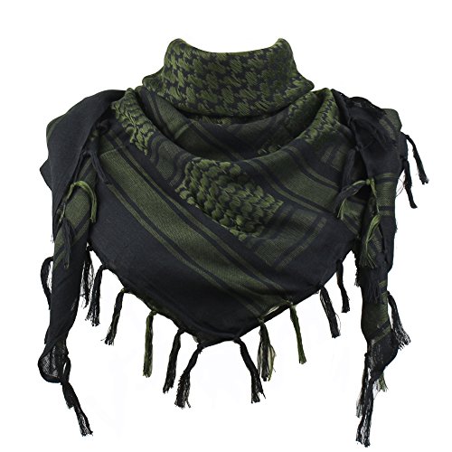 Image of Explore Land Cotton Shemagh Keffiyeh Tactical Desert Scarf Neck Head Wrap with Tassel for Men Women