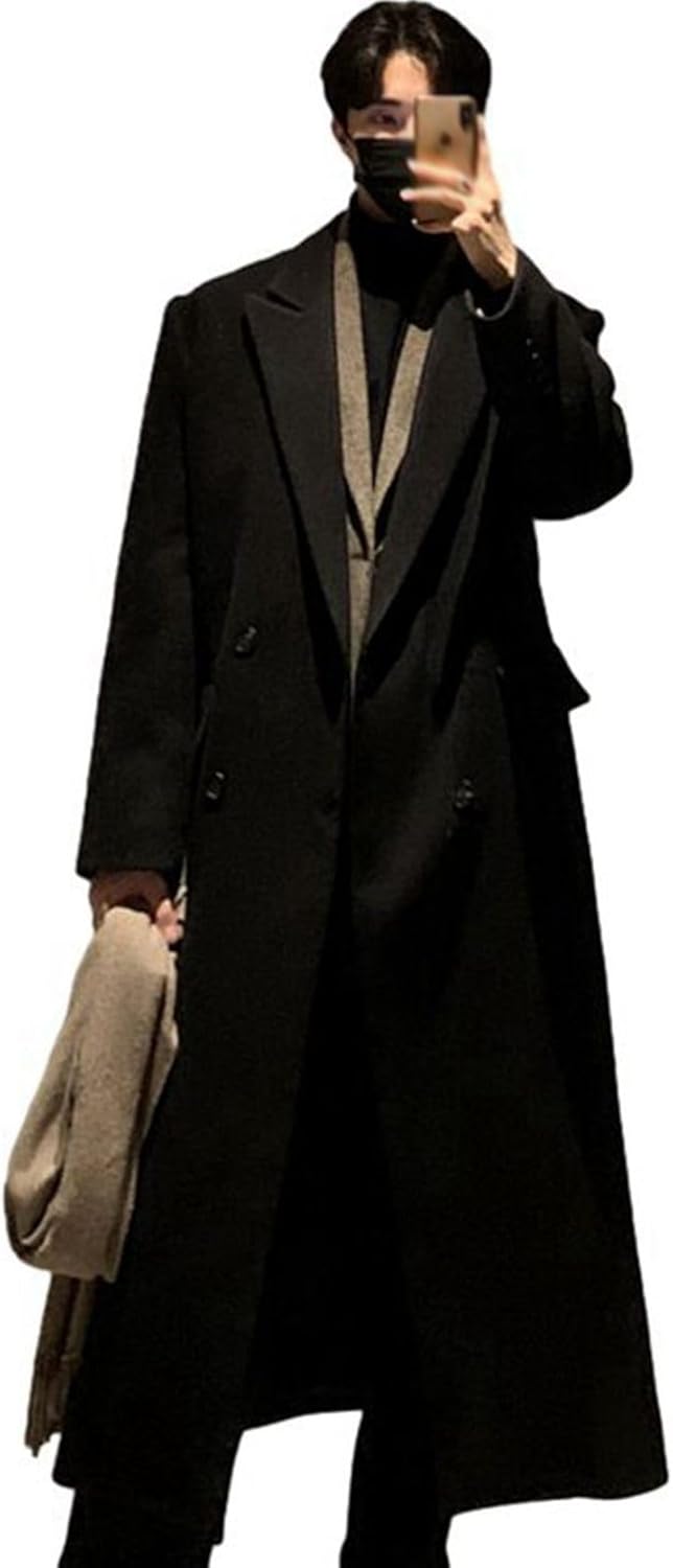 ダブルブレスト ピークドラペル ウール チェスターコート カシミヤ混 ダブルブレスト ピークドラペル ウール チェスターコート カシミヤ混