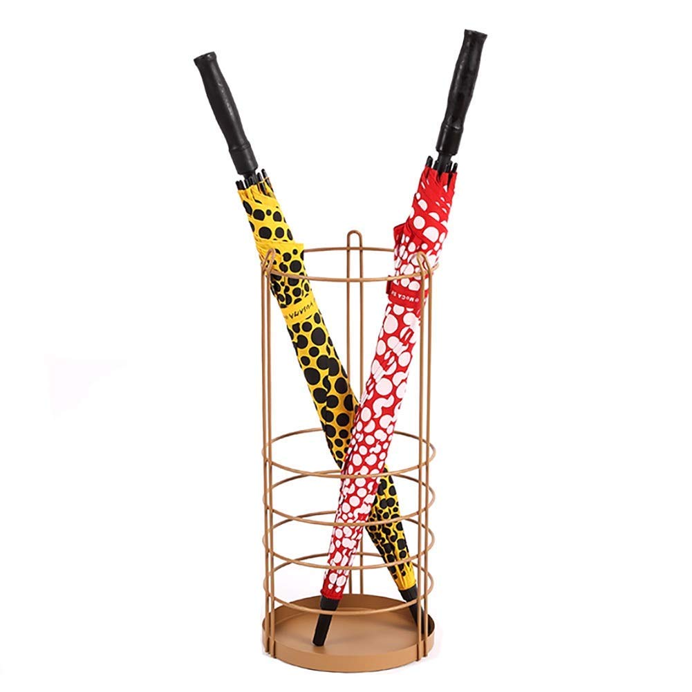 Porte-parapluie moderne doré en fer forgé ajouré luxe