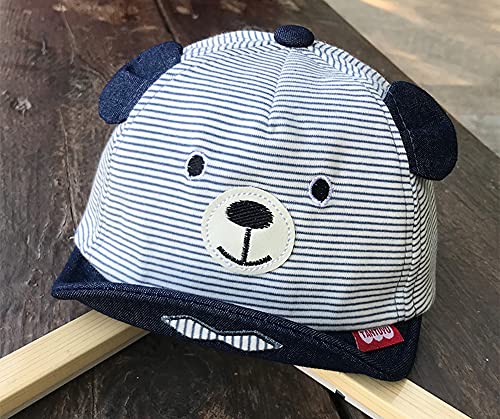 Sun Hat For Baby Boy Girl, Soft Cotton Hat For Baby Toddler, Kids Baseball Caps For Little Boy Girl Spring Summer Sun Hat (3-12 Months, Gray & Navy) #TOP2