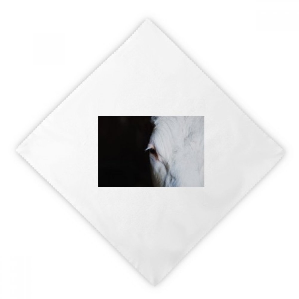 Servilletas cena reutilizables 2pcs de tela blanca con estampado animal