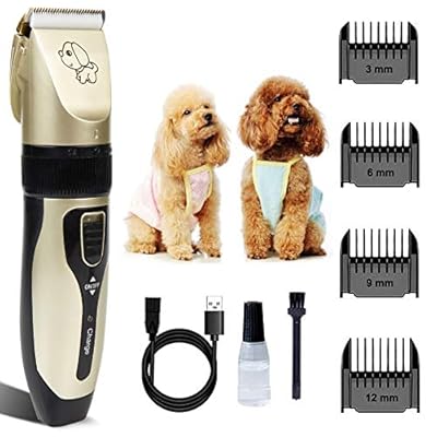 CUIFULI Dog Clippers Dog Grooming Clippers Pet Cat Dog Trimmer Silent Pet Hair Trimmer USB Rechargeable Shaver Haircut Machine 2hrs Running Dog Shearing Machine