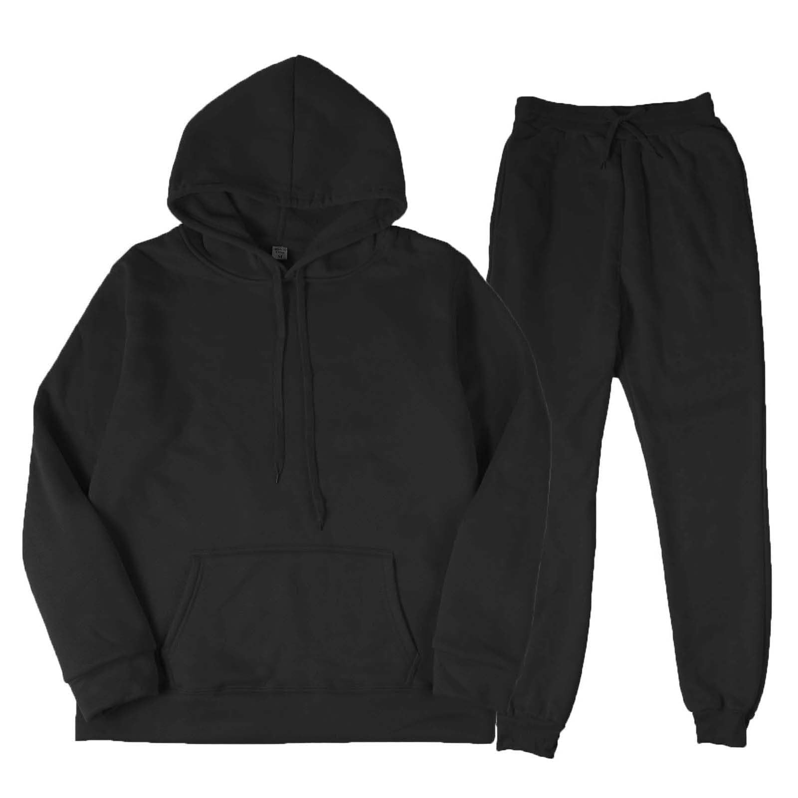 Conjunto de chándal para hombre con capucha, pantalones de correr | Chándal Hombre Conjunto con Capucha Top de Manga Larga y Pantalones de Correr con Cintura Elastica Running