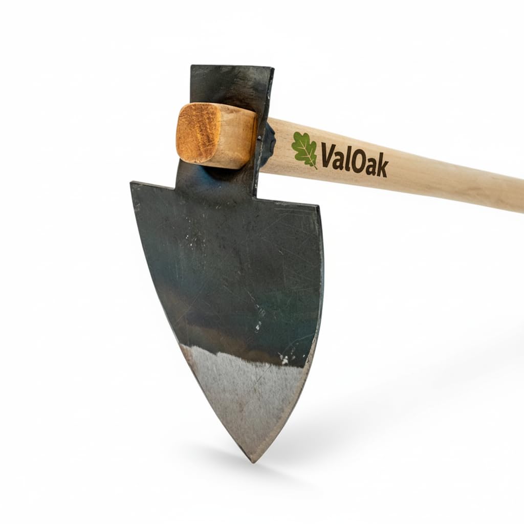 Valoak Zappa a Punta da Giardinaggio | Manico in Legno di Faggio da 110 cm | Lama in Acciaio da 20x18 cm | Made in Italy