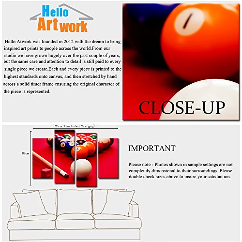 Hello Artwork Large Size Billiard Balls Canvas Print Home Wall Decor Art Giclee Pool Snooker Picture Framed Artwork For Lounge Bar Decorations Ready To Hang #TOP5