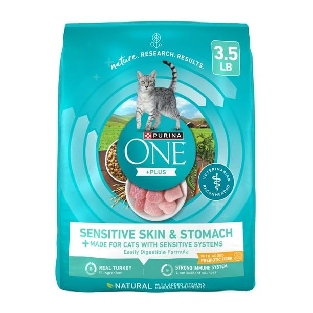 FYNORI Sensitive Skin & Stomach, Dry Cat Food, Turkey, 3.5 Lb Bag, Real Turkey is The #1 Ingredient, Omega-6 Fatty Acids, with 34 Percent Protein