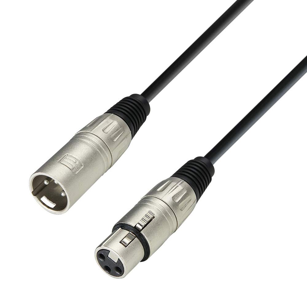 Adam Hall - Cable de audio para micrófono (4 unidades, 3 pines, 10 m)