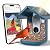 Birdbuddy PRO Solar Smart Bird Feeder with Camera - AI Bird Species Identification, 5MP Photos, 2K HD Video Live Stream Camera, Slow-Motion Video, 2.6in Focus - Blue Solar
