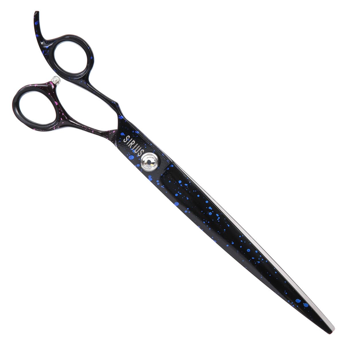 GROOM PROFESSIONAL Sirius Left Handed Curved Dog Grooming Scissors - Professional Grooming Shears - Ergonomic Design for Comfortable Handling - 440C Japanese Steel - Sharp Blades, 8.5 Inch