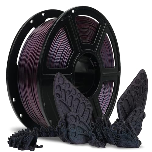 Image of FLASHFORGE Rapid PLA Filament 1.75mm + /- 0.02mm Burnt Titanium to Abyssal Red Gradient, Max 500mm /s High Speed Printing, 3D Printer Filament 1kg(2.2lbs), Changing Colors with Light