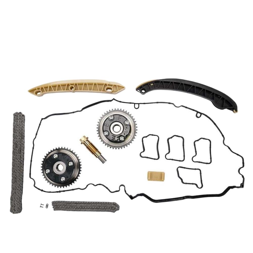 Kit ingranaggi albero a camme e catena di distribuzione con guarnizione per motori VVT a benzina M271 1.8L compatibili con AP02