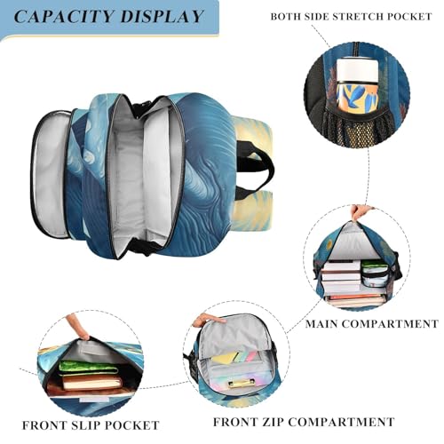 Mochila azul infantil Underwater Scene con estabilidad pectoral 4