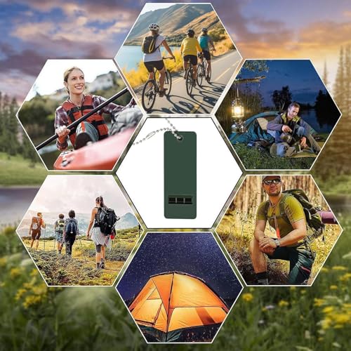 Rape Whistle - High Decibel 3-Tone Bear Whistle, Camping Safety & Survival Equipment for Wilderness Sports Hunting Camping Rescue Defense Bear – Image 6