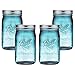 Ball Mason Jar-32 oz. Aqua Blue Glass Ball Collection Elite Color Series Wide Mouth-Set of 4 Jars