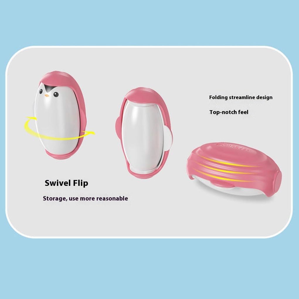 10 zestaw szczotka do usuwania kurzu przenośna naklejka z pingwinem na sierść zwierząt ABS Chom Chom Pet Hair Remover lepki wałek na ubrania czarny