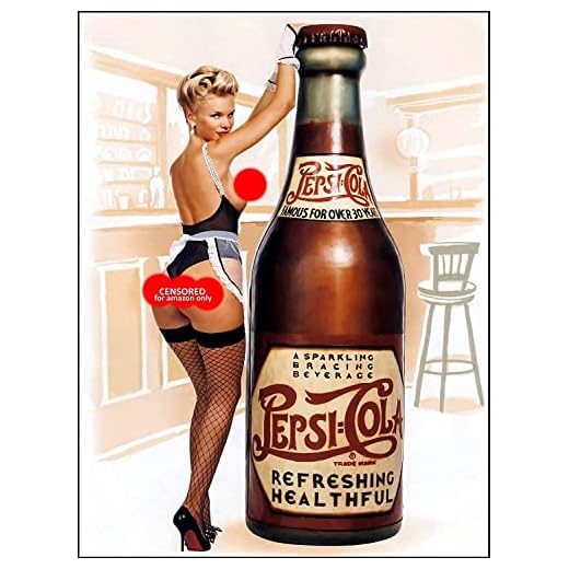 Cartel metálico de chica Pepsi estilo vintage, para pared.