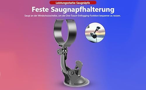 Akozon Auto Heizung, Heizlüfter, 12V Auto Zeltheizung Campingheizung 2 in 1 Lüfter 150W Standheizung Luftheizung Plug-and-Play Enteisungsanlage mit 360° Drehhalter Saugnapf
