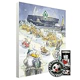 Bremen SV Werder Premium Adventskalender gefüllt inkl. Poster + gratis Lesezeichen & Aufkleber Wir lieben Fussball