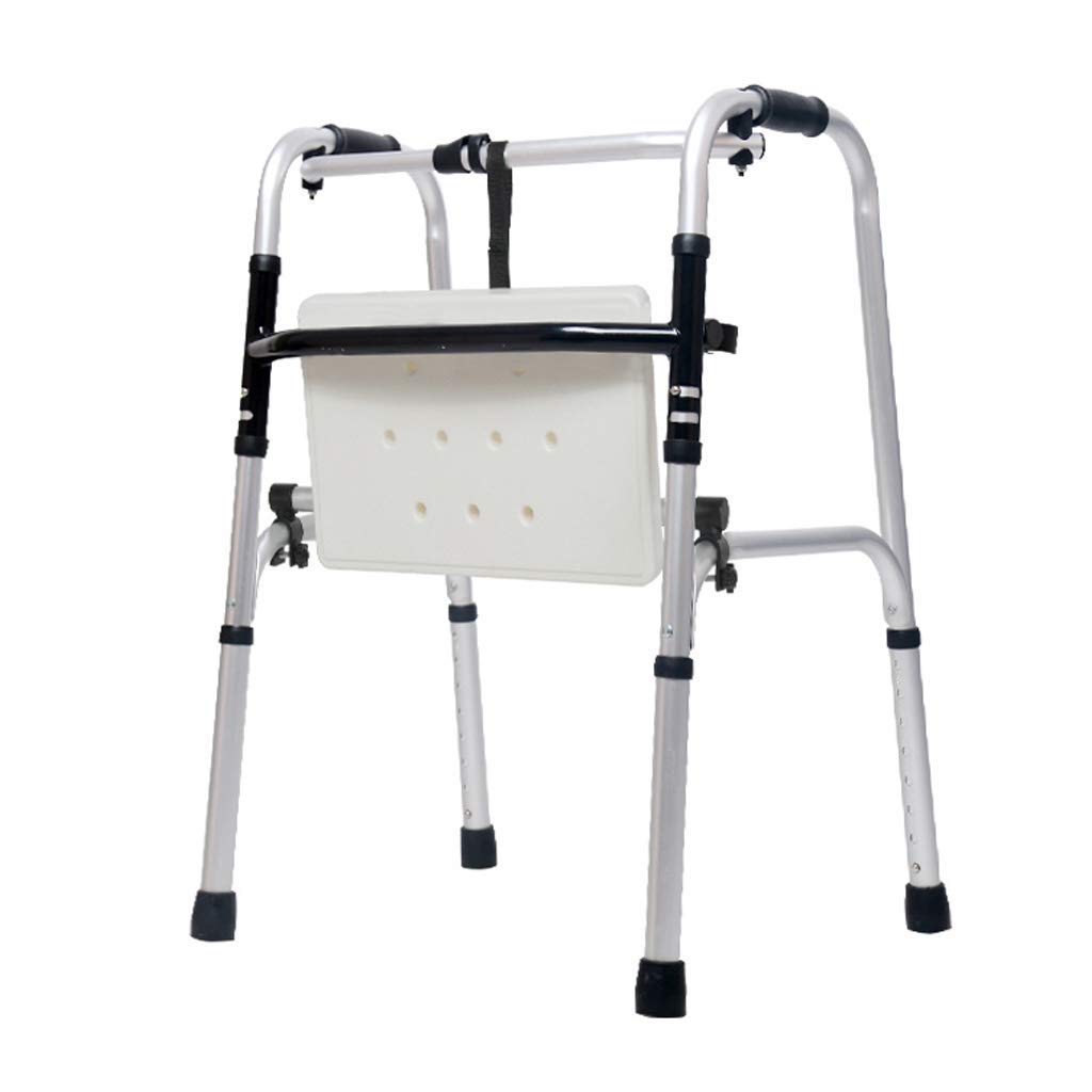 Cesta para Andador para Personas Mayores, Cesta Plegable para Andador para Personas Mayores con Asiento: Ayuda para la Movilidad para Personas Mayores Ajustable, portátil, Liviana