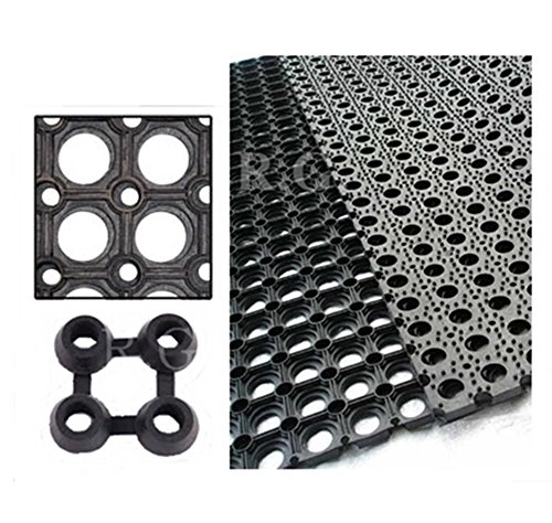 Preisvergleich Produktbild Gummimatte Schmutzfangmatte Ringgummimatte Ringmatte Verbinder 5 Größen (50x100)