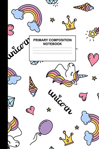 Primary Composition Notebook: Writing Journal for Grades K-2 Handwriting Practice Paper Sheets - Enchanting Unicorn School Supplies for Girls, Kids ... 1st and 2nd Grade Workbook and Activity Book image 3