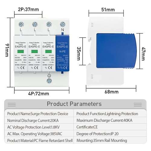 Parasurtenseur domestique AC SPD protégeant vos appareils pendant l'orage - 2