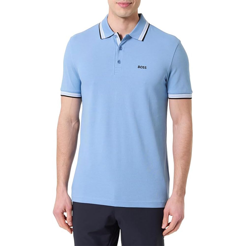 BOSS Men's Paddy 10241663 01 Polo, Open Blue 469, M