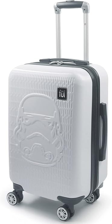 review FUL Star Wars Stormtrooper 22 Inch Rolling Luggage, Embossed Hardshell Carry On Suitcase with Wheels, White (FSML0011AZ3-100)