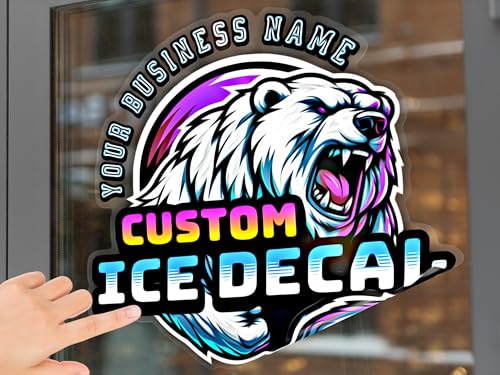 Full Color Window Clear Decal XXL Size Your Logo or Design We Print Clear Permanent Sticker or Static Cling Waterproof on Windows Cars Storefront Made in The USA Customized Logo