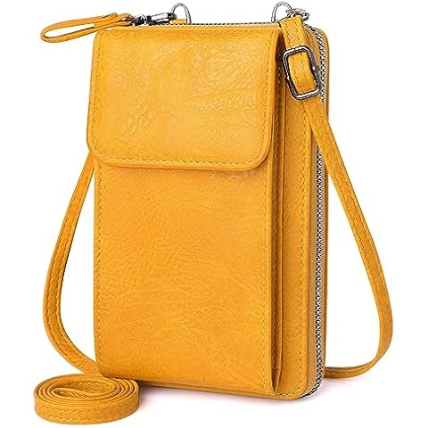 OIDERY Small Crossbody Bags for Women Cell Phone Purse Wallet PU Leather Shoulder Handbag Wallet with Credit Card Slots Cover