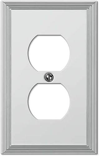 Miniatura 6 de Amerelle Devon Round Corner Single ToggleSingle Duplex Placa de pared de acero en níquel cepillado