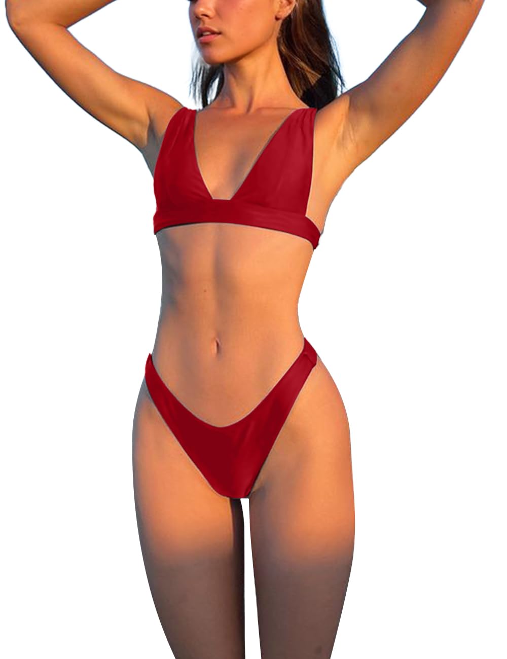 Dnzzs Women's Bikini Swimsuits High Waist Bikini Sets 2 Piece Bathing Suits Sexy Bikinis Swimwear for Women Beach Swimming