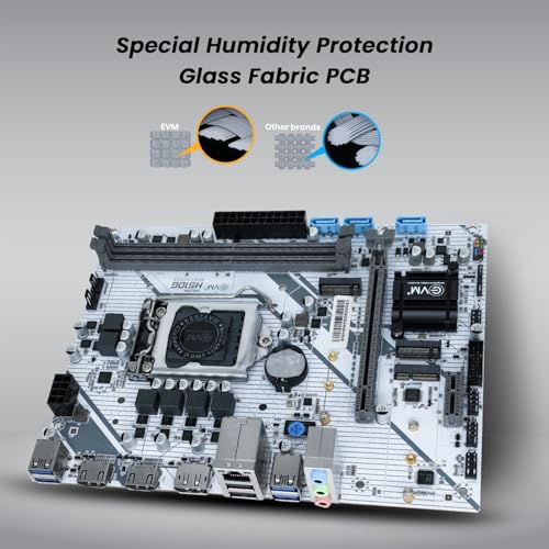 Image of EVM H510 DDR4 Motherboard | LGA1200 Socket | Intel 10th /11th Gen Support | DDR4 3200MHz | M.2 NVMe | SATA | USB 3.0 | Gigabit LAN | WiFi Ready | Micro ATX | 3 Year Warranty (EVMH510G)