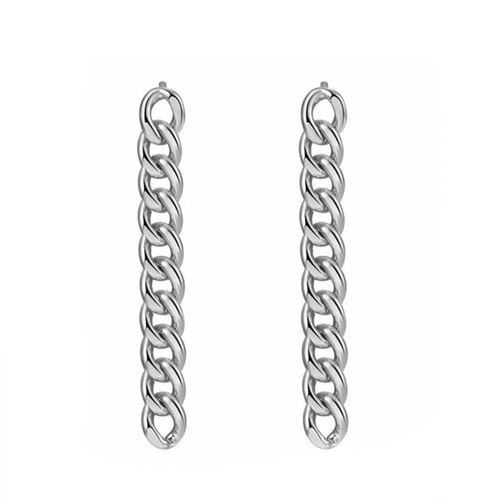 Orecchini Argento 925 Donna, Orecchini Argento Nappa a catena lunga