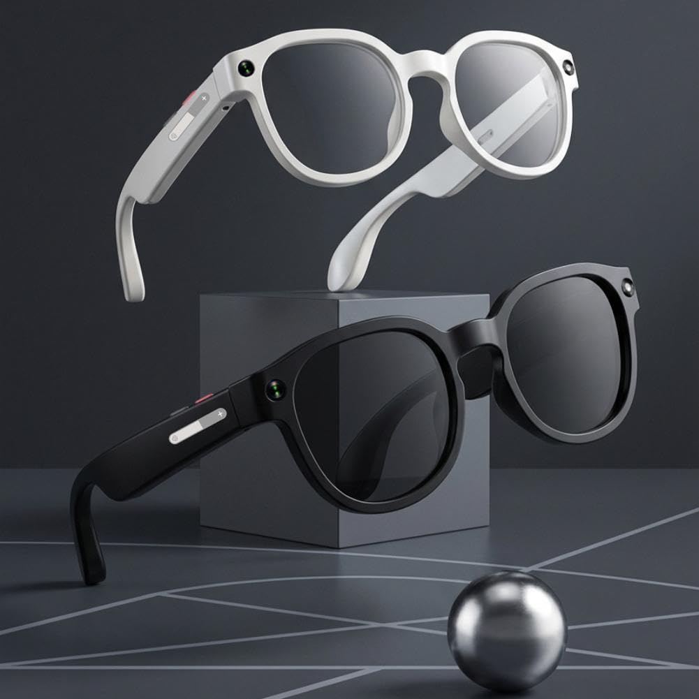 Tulbeys AI Smart Glasses - Telecamera 4K HD, 290 mAh, 800 W, occhiali con registrazione video, traduzione simultanea/identificazione degli obiettivi