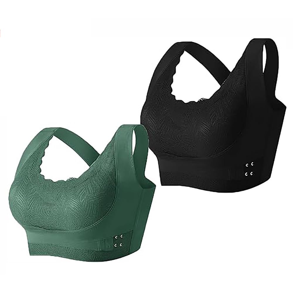LNBLAKBXBD Detoxification and Shaping & Powerful Lifting Bra, Seamless Push Up Bra,Lymphatic Drainage Bras for Women (2pcs C,XL)