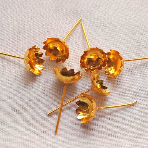 EpoojaCart - 108 Flowers For Pooja- Ashtothram Shatanamavali Flowers for Puja - Laxmi pooja items for Diwali - Flowers for Diwali pooja (Gold)