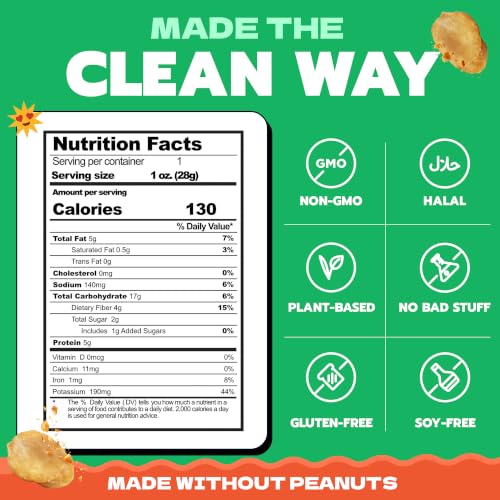 Image of Festive Chickpea Hearts - Crunchy Sour Cream & Onion Garbanzo Beans - Husk-Free Roasted Chickpea Snacks - Vegan Snacks with 5g Protein Per Serving Halal, Gluten Free, Dairy Free - 1oz 12 Pack