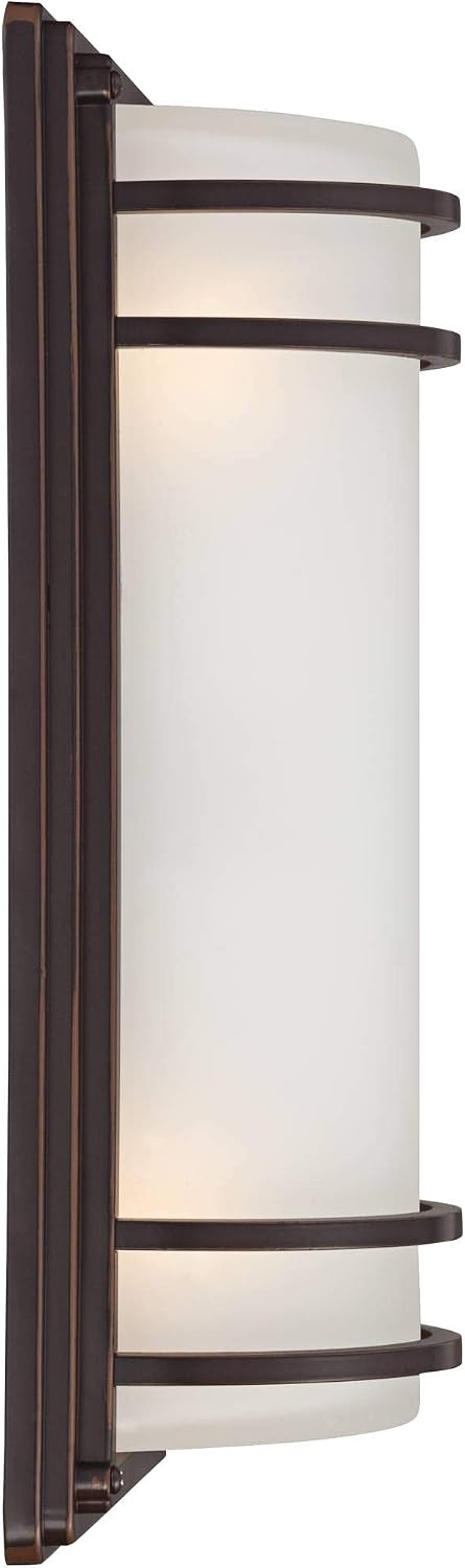 🔥 Habitat Modern Industrial Outdoor Wall Light Fixture Rubbed Bronze Steel 16 Opal Etched Glass for Exterior House Porch Patio Outside Deck Garage Yard Front Door Garden Home - John Timberland 🔥 Cаѕhbасk uр tо 70% Habitat Modern Industrial Outdoor Wall Light Fixture Rubbed Bronze Steel 16 Opal Etched Glass for Exterior House Porch Patio Outside Deck Garage Yard Front Door Garden Home - John Timberland