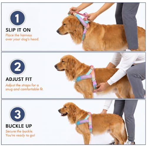 Image of Spark Paws No Pull Front Clip Dog Harness - Easy On, Padded and Lightweight | Two Clips, On in Seconds, Chest Bearing, Australian Style, No Throat Pressure, for Small Medium and Large Breeds