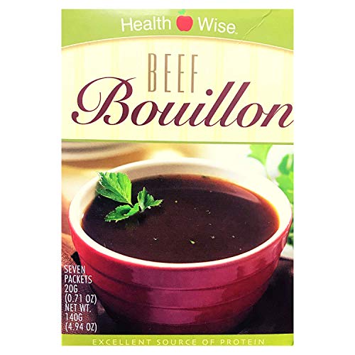 Healthwise- Beef Bouillon Soup| Healthy Nutritious Diet Soup | High Protein, Low Calorie, Low Fat, Low Carb, Low Sugar (7/Box)