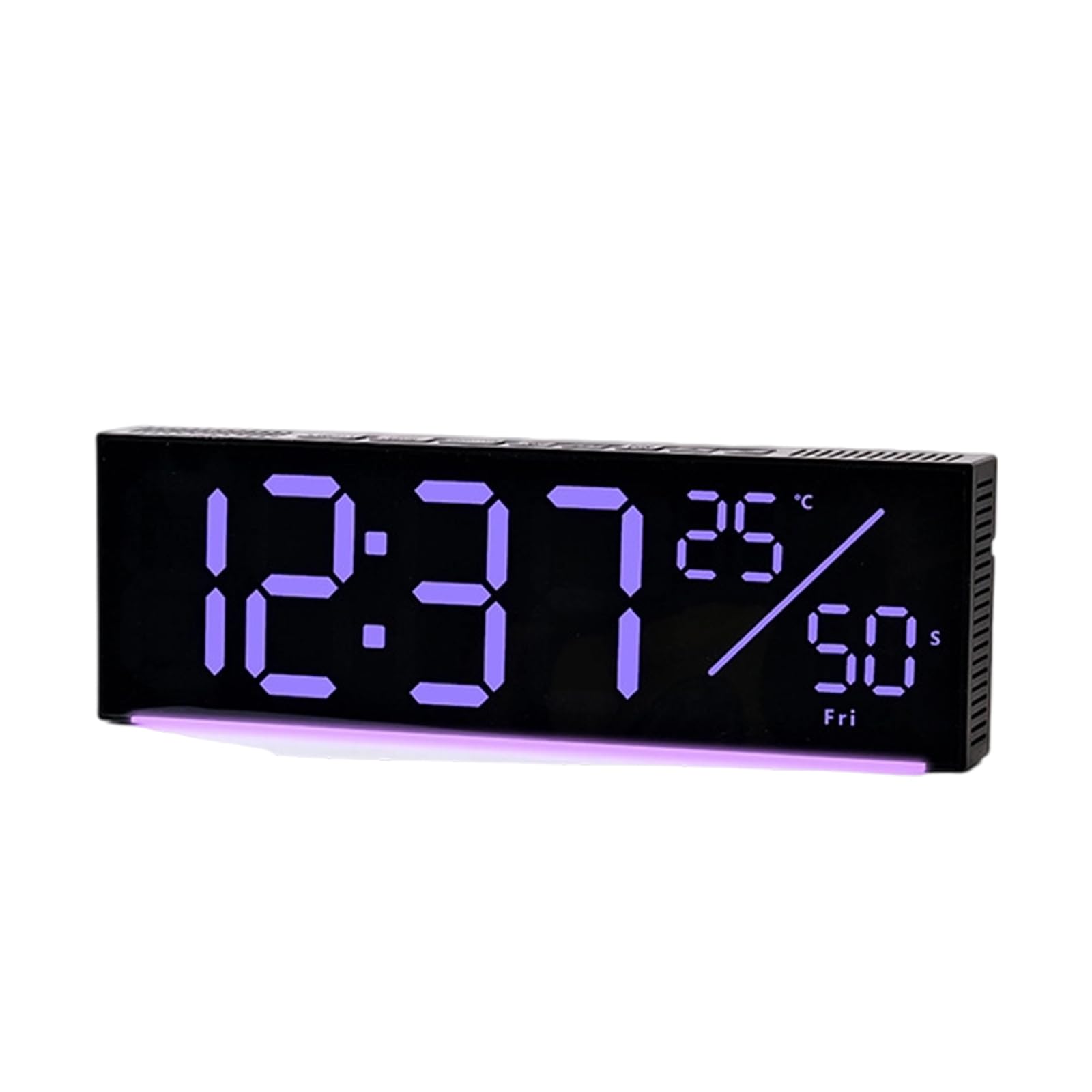 Nucelit Auto Color Altering Digital Wall Clock with Surrounding Lighting Large Display Contemporary Plan LED Wall ClockRGB