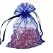 100 pcs/lot Papillon Organza Sac Noël Mariage Voile Cadeau Sac Bijoux Emballage Cordon Pochette Décoration Sac De Rangement-papillon bleu royal, 13x18cm 100pcs